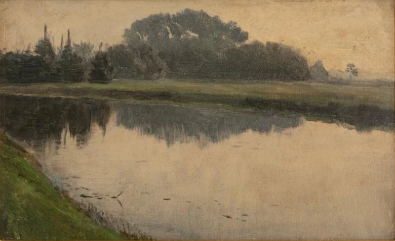 Paesaggio con stagno